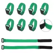 30Pcs 12.2" x 0.8" Reusable Hook and Loop Cable Cord Ties Straps(Green)