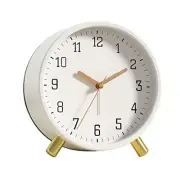 Alarm Clock with Backlight, 4.5 inches Bedside Analog Non-Ticking Silent