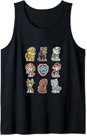 [PAW PATROL] 8 Bit Graphics With Group Tank Top