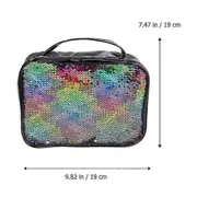 1pc Sequin Design Lunch Bag Insulation Bag Lunch Box Bag Kids Handheld Lunch Bag
