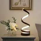 LED Table Lamp Dual Spiral Desk Lamp Warm White Modern Reading Light Bedside USB