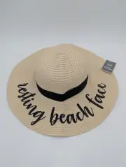 Brook + Bay Womens Floppy Beach Sun Hat Resting Beach Face Summer NWT