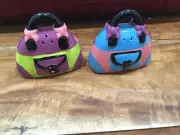 whimsical colorful COW purses SALT AND PEPPER SHAKERS