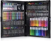 Drawing Pen Art Set Kit Painting Sketching Color Pencils Crayon Oil Pastel Water Color Glue with Case for Children Kids 168pcs