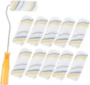 TEHAUX 1 Set Mini Paint Roller with Handle Durable Yellow Grey Roller Brushes for Wall Painting DIY Projects and Home Decor for Adults Random Color
