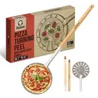 Aluminum Turning Pizza Peel with Detachable Wood Handle for Easy Storage, Piz...