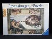 NEW 5000 Pc Ravensburger Puzzle Michelangelo Creation of Adam Sealed 17 408 9