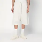 [Entire Studios] Ivory bermuda shorts with low crotch M White