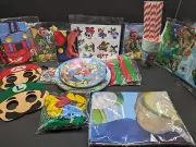 10pc Super Mario Party Supplies For Birthday Mario Bros B-day Party Supplies