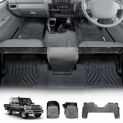 3D Floor Mats for Toyota Landcruiser 70/79/76 Series Dual Cab 2012-2022 Customized Heavy Duty All Weather Car Mat Floor Liner Full Set Carpet