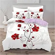 White Duvet Cover 240x220 King Size 3D Floral Bedding Set 2/3Pcs Adult Child Quilt Cover Pillowcase Single Twin Double Queen(A296-2)