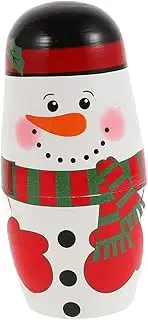 UPKOCH Nesting Dolls Snowman Theme 5-Layer Toys Ideal Boys and Girls Christmas Present