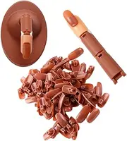 WEKADRIN 1set Nail Art Practice Finger Joint Model Base Fake Nails Material for Manicure Training