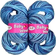 M.G ENTERPRISE 100% Acrylic Wool Red (12 pc) Baby Wool 4 ply Wool Ball Hand Knitting Wool/Art Craft Soft Fingering Crochet Hook Yarn, Needle Knitting Yarn Thread Dye F