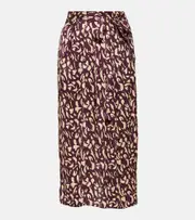 [Velvet] Velvet Juno printed satin midi skirt AU 12 multicoloured