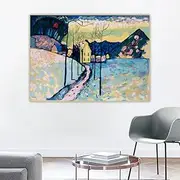 DIY Painting by Numbers for Adults Wassily Kandinsky《Winter Landscape》 Adults Paint Kits Canvas Gifts Arts Crafts for Home Decor
