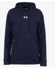 Under Armour Women's Medium Rival Fleece Pull Over Hoodie Navy Blue New