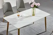 Life Décor Nicola Gold - Premium Sintered Stone Dining Table (1.3m Wide)