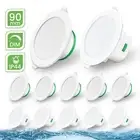 10Pack 10W 90mm Cutout LED Ceiling Downlight Tri-color Dimmable with AU Plug SAA