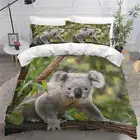 Bedding Double Bed Set Microfiber Teenager Bedding Cute Koala 3D Bedding Set