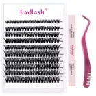 DIY Eyelash Extension Kit 200/240Pcs Lashes+Lash Bond and seal+Lash tweezer