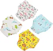 KOMBIUDA 4pcs Training Underwear Diapers Boys' Underwear Washable Nappy Training Pants ' Nappy Potty Training Pants Training Underwear Boys Cotton