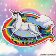 Unicorn Rainbow Sticker Bitch Please Vinyl LGBTQ Gay Pride Cute Laptop Car Decal