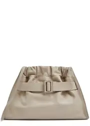 Boyy Scrunchy Leather Shoulder bag - Light Grey ONE SIZE