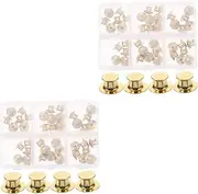 [COHEALI] 2 Boxes round jewelry buckle badge brooch pin trading book locking pin back lapel pin spring clutch enamel pin multi-function pin keeper daily use pin backs pin Clutch Backs boxed
