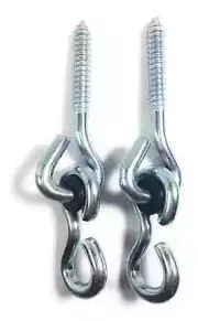 2 Porch Swing Ceiling Hooks w Nylon Bearing Squeak Free