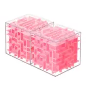2 Pcs Labyrinth Puzzle Box, Puzzle Cube Game Puzzle Box (Pink, 2.36-Inch)