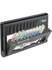 Wera 10 Pc Bit Assortment with Ratchet Bicycle Set 9 (004177)