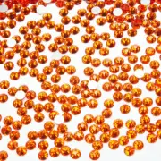 Orange Nail Rhinestones Flat Back 2880Pcs SS10 2.8Mm K9 Glass Nail Stones Bulk N