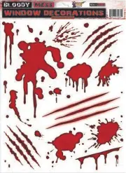 Bloody Window Decorations - Window Clings