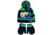 Peppa Pig Childrens/Kids George Pig Hat And Gloves Set (Blue/Green) (One Size)