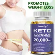 Keto Capsules 20000mg - Appetite Suppressant, Weight Loss, Liver Detoxification