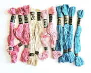 Ten Vintage DMC Mouline Special Embroidery Thread Skeins from 1953