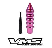 PINK VMS RACING EXTENDED SPIKE SHIFT KNOB + 4.5" SHIFTER ROD EXTENSION FOR MAZDA