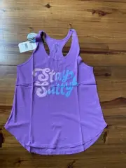 ⛵️Salt Life Women’s Purple Stay Salty Razorback Stay Salty Tank Top NWT Size S