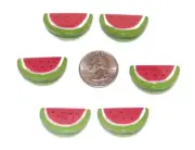 6 PC WATERMELON RESIN FLATBACK FLAT BACK RESINS
