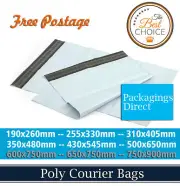 Poly Mailer 600 x 650mm - 650 x 750mm - 750 x 900mm Courier Bag Mailing Satchel