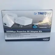 TRENDnet TPL-401E2K 500Mbps Powerline Ethernet AV Adapter Kit HD Streaming New