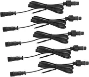 5 Pack Extension Cord, 1m 3.3ft Deck Light Extension Cable 2 Pin Cord Cable Wire with Male and Female Connector for Outdoor LED Deck Light
