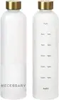 - 1L Water Bottle with Time Marker to Track Daily Hydration - Motivational Water