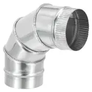 4" OD Elbow 90 Degree Duct Pipe Connector HVAC Ventilation Flue Tube