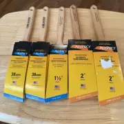 5 Professional Gold Series ProPlus Nylon/Polyester Angled Paint Brush 2” & 1.5”