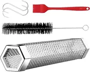 Stainless Steel Smoker Tube, Hot or Cold Smoker Tube - BBQ Smoker Tube - Charcoal Grilling Tool for Cheese, Pork, Bacon, Co