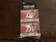 Maxell DVM60SE Mini DV 60 Min 2-Pack Blank Digital Video Cassette Tapes New (2)