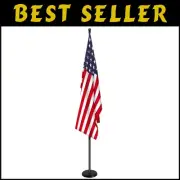 Premium Indoor Flagpole with Adjustable Height and Tangle-Free Rotating Design
