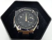 Casio - G-Shock Men's Watch - Ana-Digi Black and Gold Tone Dial Strap